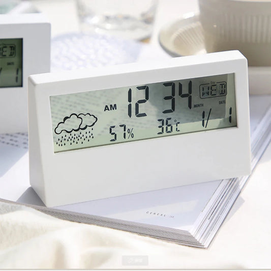 LED Station for Home With Alarm Clock